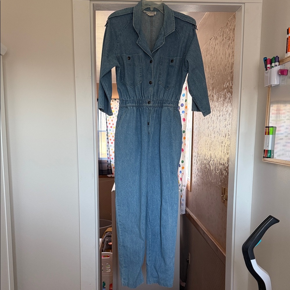 Vintage IDEAS Women's Light Blue Denim Jumpsuit